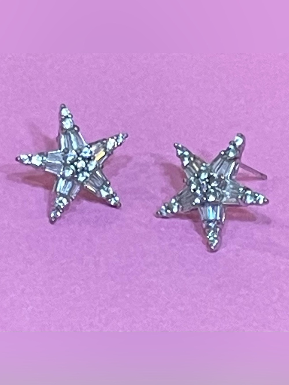 SWAROVSKI~Sterling Silver Starburst Stud Earrings